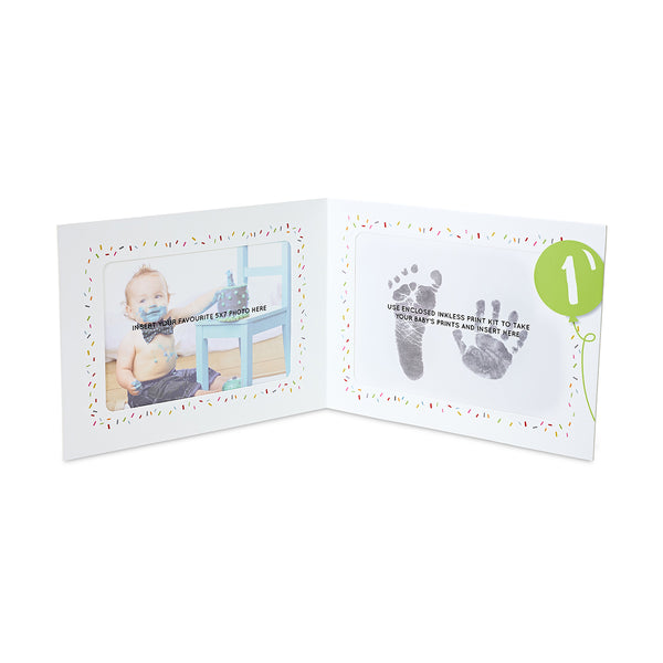1st Birthday Keepsake Card + Inkless Print Kit