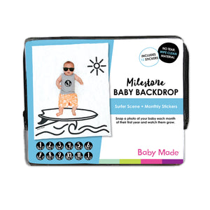 Surfer Backdrop and Monthly Stickers