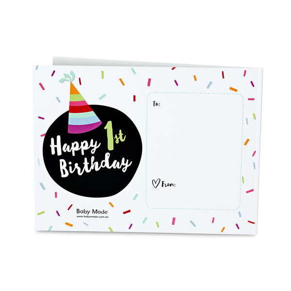 1st Birthday Keepsake Card + Inkless Print Kit